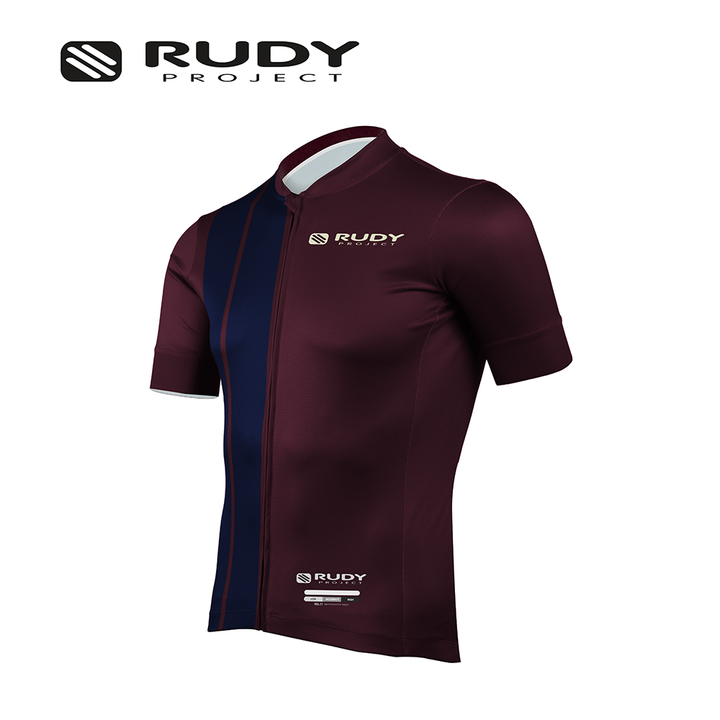 Vintage Cycling Jersey Maroon Blue