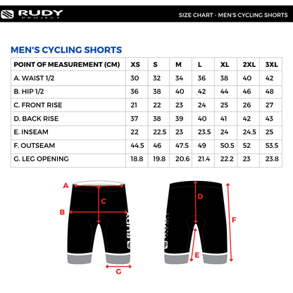 Men's Cycling Shorts in Black/Salmon Pink logo