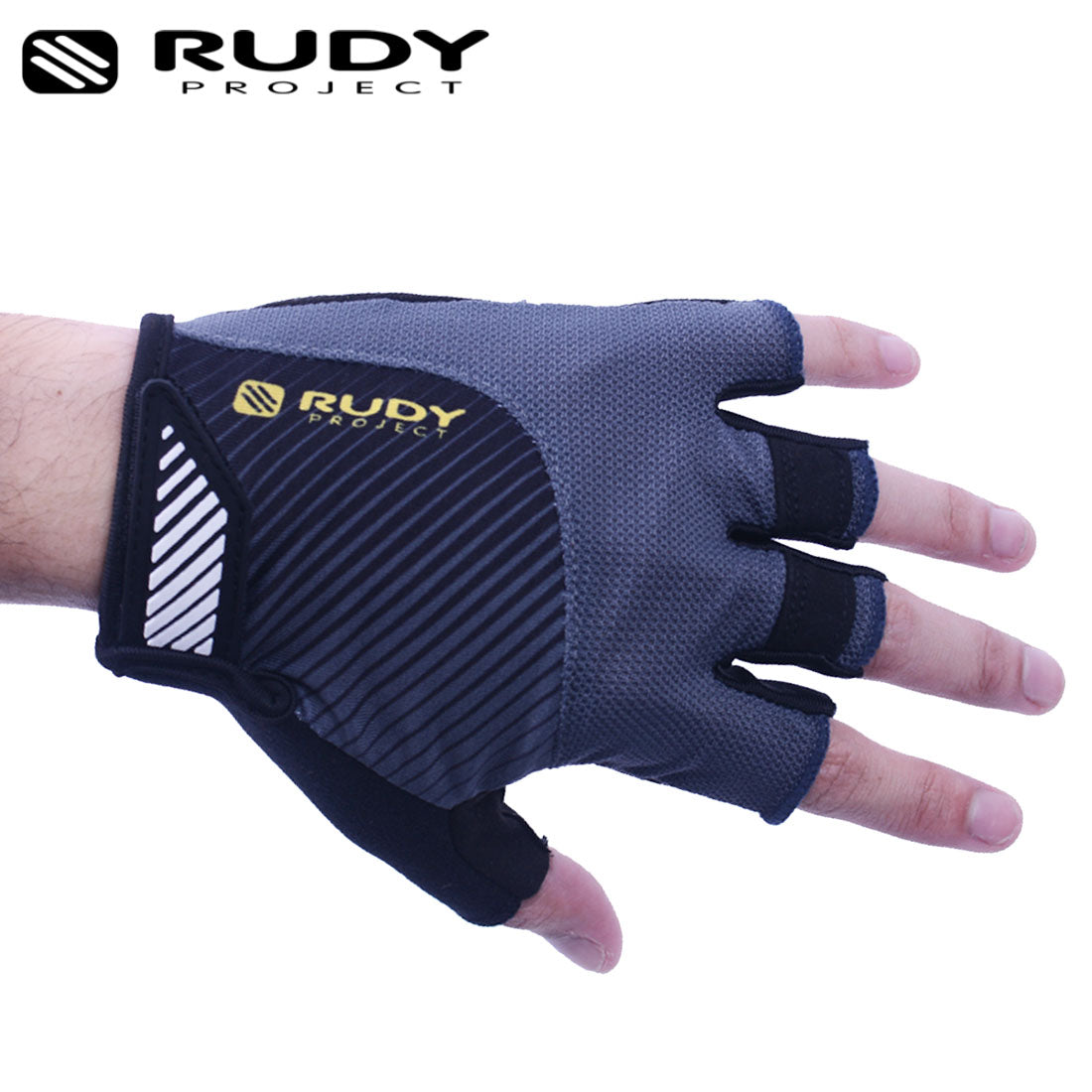 Rudy Project NEW Bike Gloves in Black-Grey-Yellow for Cycling Sports