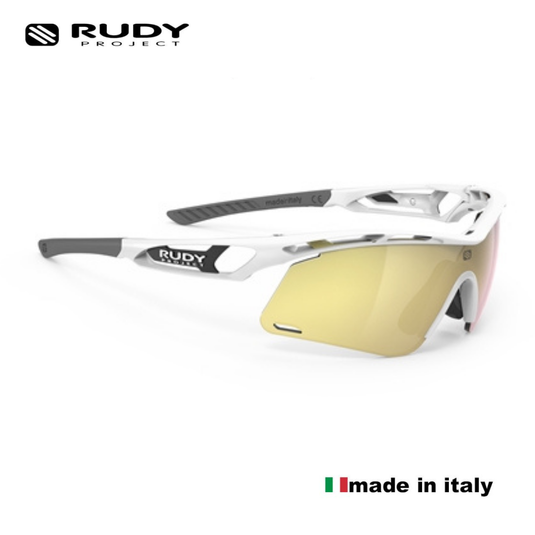 Rudy Project Tralyx + Slim Multilaser Gold White Gloss