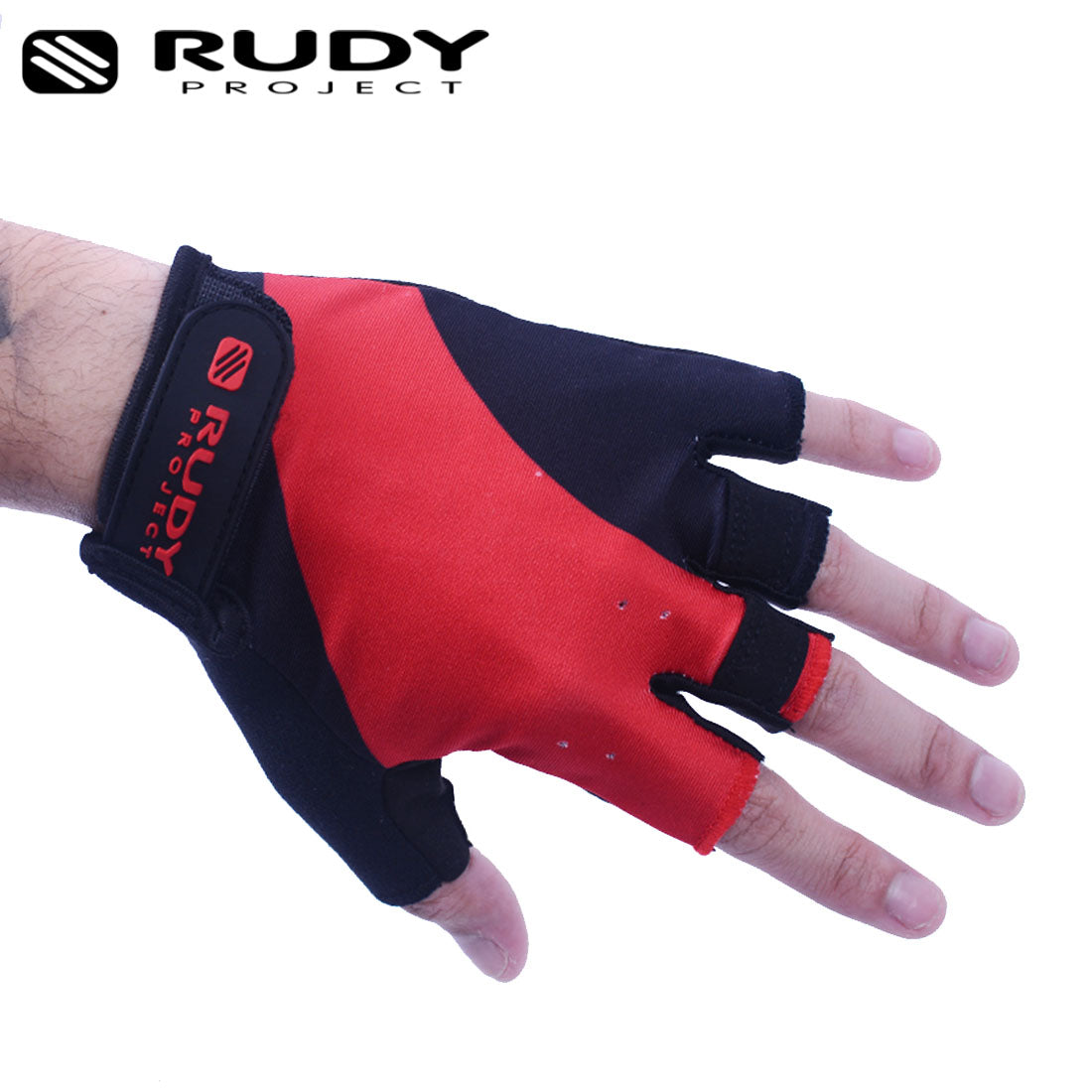 Cycling Gloves in Red/Black