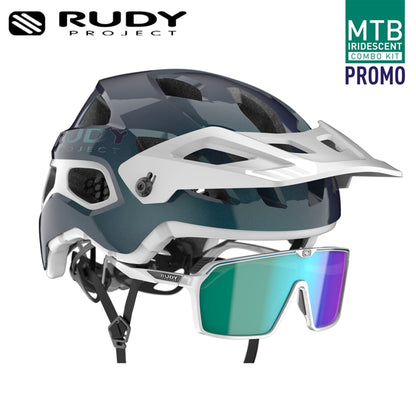 Rudy Project Helmet MTB Combo Kit Limited Edition in Iridescent Blue (Shiny)