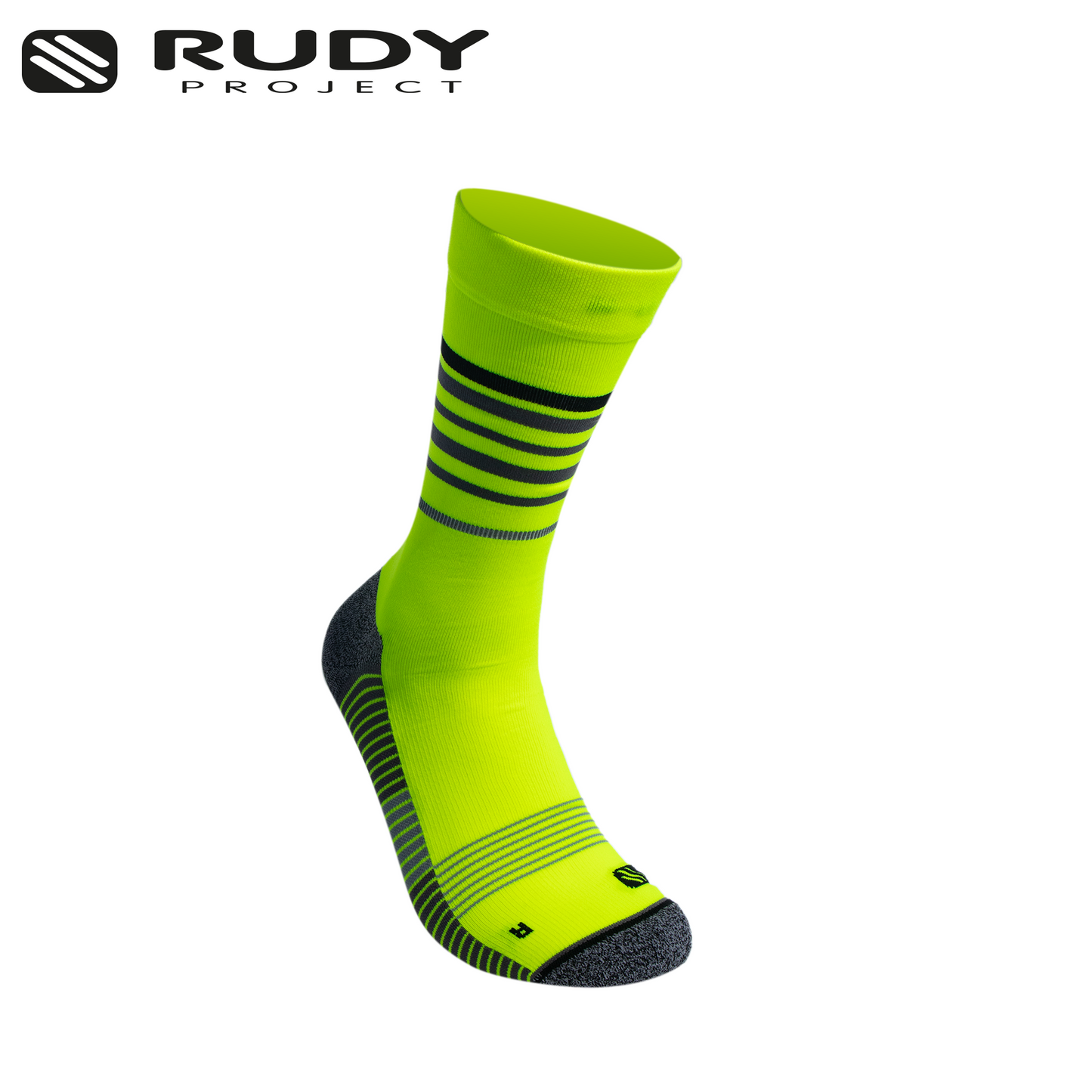 Rudy Project Medium Cut Socks in Yellow and Black