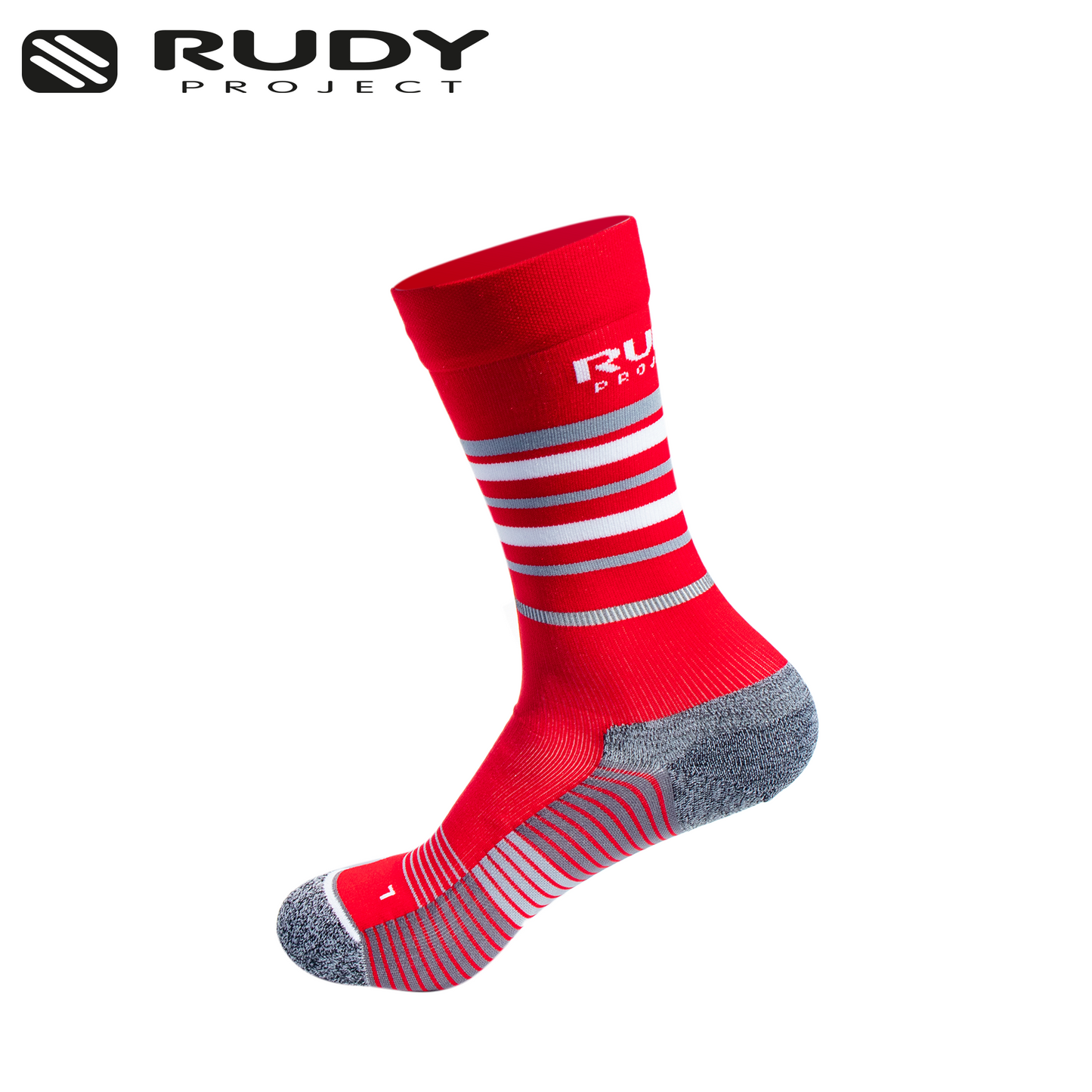 Rudy Project Medium Cut Socks in Red and Yellow