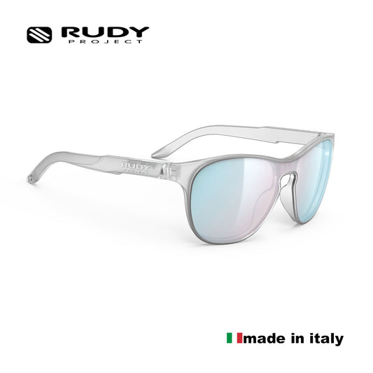 Rudy Project Lifestyle Eyewear Soundshield Ice Silver Matte - RP Optics Multilaser Osmium Shades Sunglasses for Men and Women - 88 Prestige