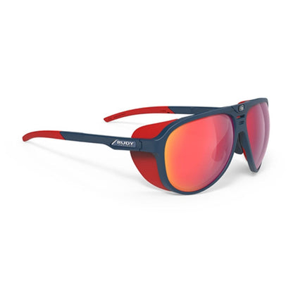 Stardash Eyewear in Blue Navy Matte - Multilaser Red Lens