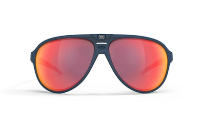 Stardash Eyewear in Blue Navy Matte - Multilaser Red Lens